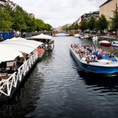 Canalboat and  boat rental at  Christianshavn canal